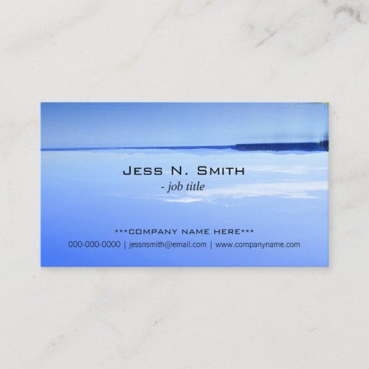完全に青、空と湖の名刺 名刺 (正面)