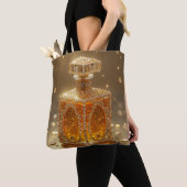 完全に黄金のスタイリッシュ香水ボトルのバッグ トートバッグ (クローズアップ)