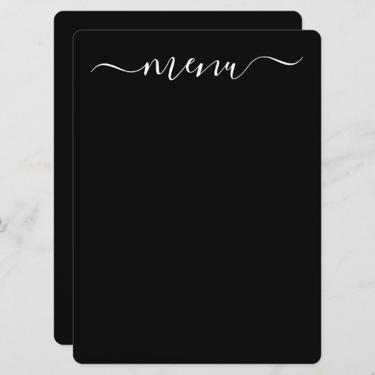 完全に黒を作成すカスタマイズる メニュー (正面/裏面)