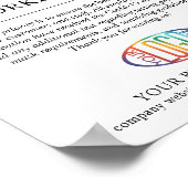 完全にCovidの予防接種されたビジネスロゴへようこそ ポスター (角)