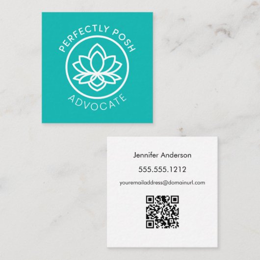 完全にPOSHの支持者 スクエア名刺 (正面/裏面)