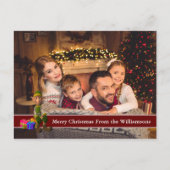 完全はがき写真と小妖精や小人と赤い文字バンド ポストカード (正面)