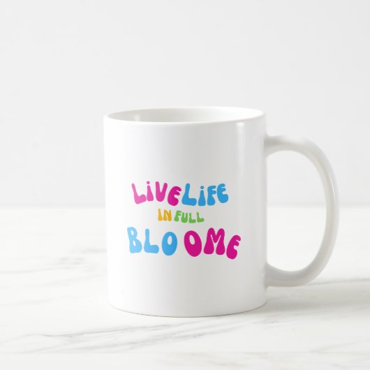 完全やる気を起こさせる開花で生きる コーヒーマグカップ (右)