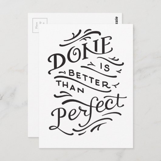 完全よりよい-白黒されます ポストカード (正面/裏面)