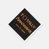 完全アーカンソー太陽のス2024日食 スタンダードカクテルナプキン (角)