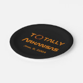 完全アーカンソー太陽のス2024日食 ペーパープレート (アングル)