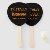 完全インディアナ2024年太陽の日食 ハンドファン (正面&裏面)