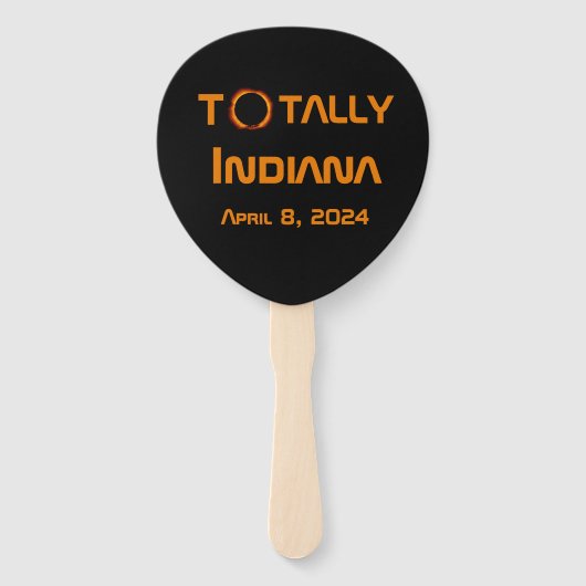 完全インディアナ2024年太陽の日食 ハンドファン (正面)