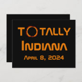 完全インディアナ2024年太陽の日食 ポストカード (正面/裏面)