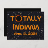 完全インディアナ2024年太陽の日食 ポストカード (正面/裏面)