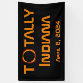 完全インディアナ2024年太陽の日食 横断幕 (縦)