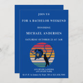 完全オーダーメイドのフィッシングバチェラーパーティー 招待状 (正面/裏面)