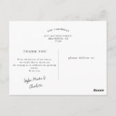 完全オーダーメイドの写真付きベビーシャワー感謝祭 ポストカード (裏面)