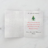 完全カスタマイズ可能な2枚の写真が入った伝統的な折りたたみ式クリスマスカード シーズンカード (内部)