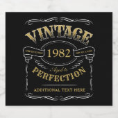 完全カスタムに成熟した金ゴールドヴィンテージ リキュールボトルラベル (シングルラベル)