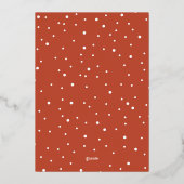 完全カスタムクリスマス4フォトコラージホワイト 箔シーズンカード (裏面)