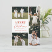 完全カスタムクリスマス4フォトコラージュ シーズンカード (スタンド正面)