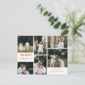 完全カスタムクリスマス6フォトコラージュ シーズンカード (スタンド正面)