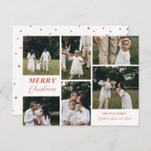 完全カスタムクリスマス6フォトコラージュ シーズンカード (正面/裏面)