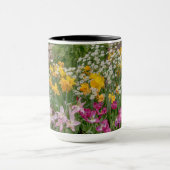 完全カラフル開花春の花 マグカップ (中央)