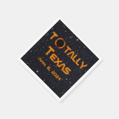 完全テキサス州2024太陽の Eclipse スタンダードカクテルナプキン (角)