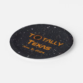 完全テキサス州2024太陽の Eclipse ペーパープレート (アングル)