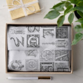 完全ドロップキャップアルファベットタイポグラフィレタリング 薄葉紙 (ギフト)