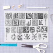 完全ドロップキャップアルファベットタイポグラフィレタリング 薄葉紙 (クラフト)