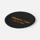 完全バーモント2024太陽の日食 ペーパープレート (アングル)