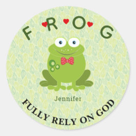 完全パーソナライズされたに神のカエルに依存クラシックする ラウンドシール