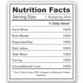 完全パーソナライズされた栄養ファクトカスタムラベル シール (正面)