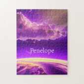 完全ファンタジー紫と紫のおもしろい宇宙 ジグソーパズル (縦)