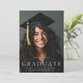 完全フォーマルモダン出血の写真大学 案内状 (スタンド正面)