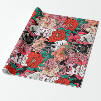 完全フランスの開花 | 素晴らし誕生日 ラッピングペーパー