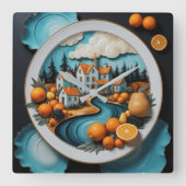 完全プレート スクエア壁時計 (正面)