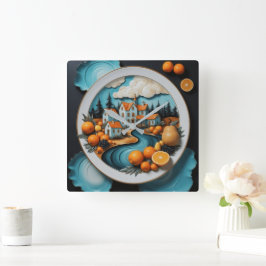 完全プレート スクエア壁時計