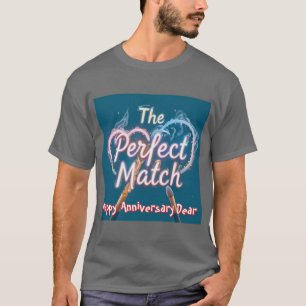 完全マッチ焼きハートメンズTシャツ Tシャツ