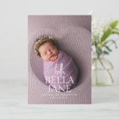 完全ミニマル写モダン真ベビー誕生発表 案内状 (スタンド正面)