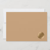 完全モダンブリードフォトと署名スクリプトの金ゴールド セーブザデート (裏面)