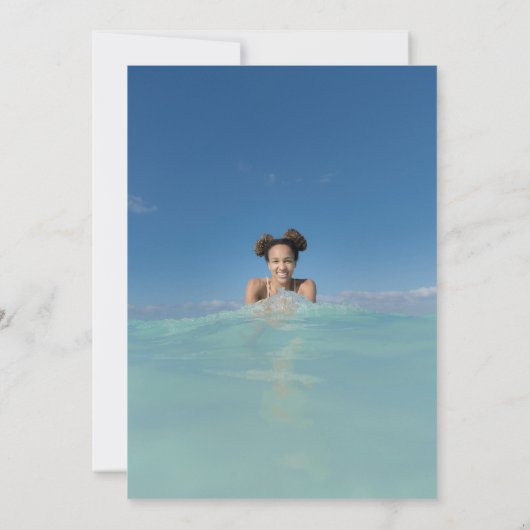 完全モダン写真縦称卒業 案内状 (裏面)