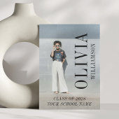 完全モダン写真縦称卒業 案内状