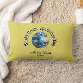 完全ユニークに。ワールドダウン症候群日。 ランバークッション (ブランケット)