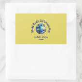 完全ユニークに。ワールドダウン症候群日。 長方形シール (バッグ)