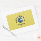 完全ユニークに。ワールドダウン症候群日。 長方形シール (封筒)