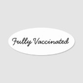 完全ワクチン接種された名前タグ 名札 (正面)