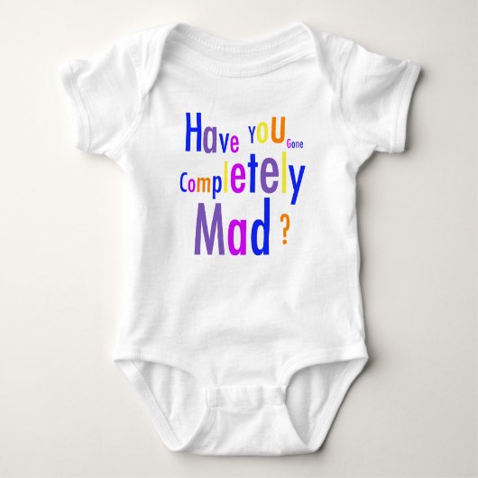 完全不機嫌乳児クリーパー ベビーボディスーツ (正面)