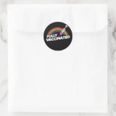 完全予防完了プライドレインボーTシャツ ラウンドシール (バッグ)