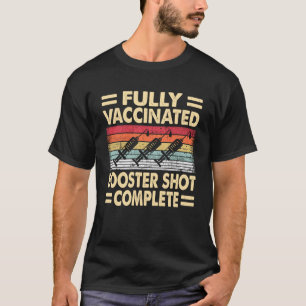 完全予防接種ブースターショット完全レトロVint Tシャツ