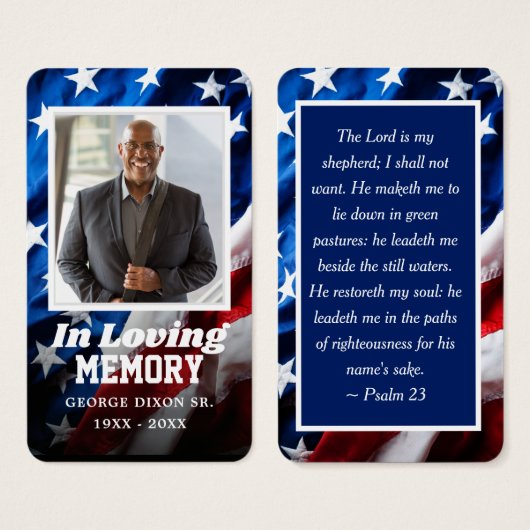 完全写真愛国的祈りの言葉カード (正面&裏面)