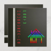 完全引っ越し祝いパーティーパーティの招待状 招待状 (正面/裏面)